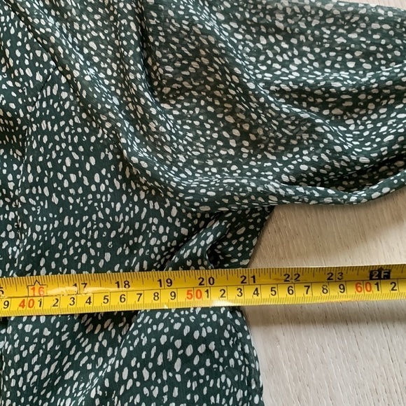 Joie L Arctic Animal Spot Polka Dot Midi Long Balloon Sleeve Summer Sheer Dress - Picture 10 of 13